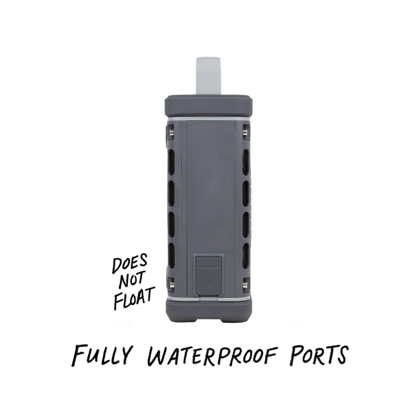 fully waterproof ports - does not float
